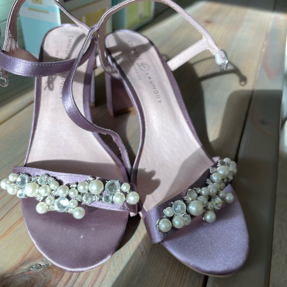 Satin lilac women’s shoes size 8.5